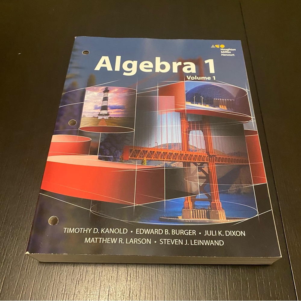 Houghton Mifflin Harcourt Algebra 1 Book Volumes 1